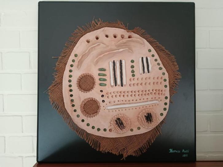 Oeuvre originale signée Theresa Dalli en 1991, Antiquités & Art, Art | Art non-occidental, Enlèvement