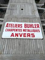 emaille reclame BUHLER ANVERS, Verzamelen, Ophalen, Gebruikt, Reclamebord