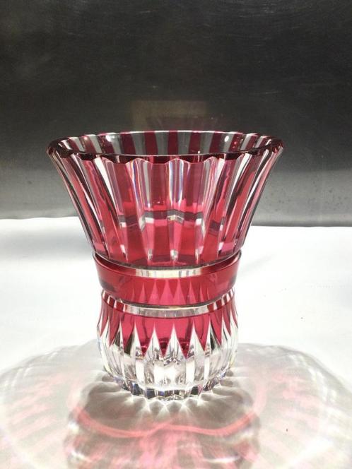 123/HEURE. Vase en cristal Val Saint Lambert Toreador, Antiquités & Art, Antiquités | Verre & Cristal, Enlèvement