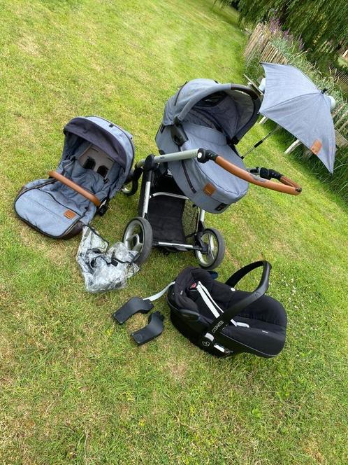 Complete buggy Evo Mutsy 3 in 1, Kinderen en Baby's, Buggy's, Gebruikt, Maxi-Cosi, Duomodel, Regenhoes, Verstelbare rugleuning