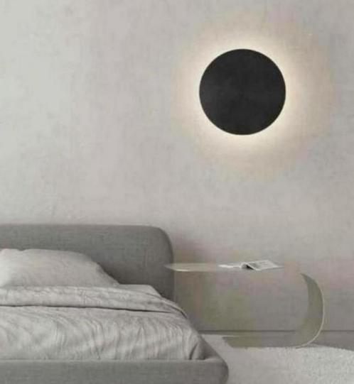 Creatieve Wandlamp wand lamp LED zwart cirkel rond 30 cm, Huis en Inrichting, Lampen | Losse lampen, Ophalen of Verzenden