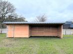 Paardenstal 3x4 en Schuilhok 3x6 in één lijn / 48mm dik hout, Dieren en Toebehoren, Stalling