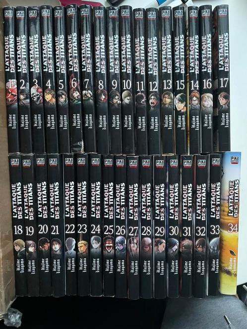 L’attaque des titans intégrale tomes 1 à 34 collection Compl, Boeken, Stripverhalen, Ophalen of Verzenden
