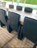 Teak tafel 300 x 110, Huis en Inrichting, 8 stoelen of meer, Gebruikt, Ophalen of Verzenden