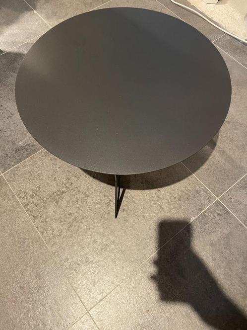 Set zwarte ronde salontafel  (metaal), Huis en Inrichting, Tafels | Salontafels, Zo goed als nieuw, 50 tot 75 cm, 50 tot 100 cm