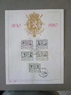 luxe kunstblad 150 jaar koningshuis Belgie 1830 - 1980, Verzamelen, Verzenden
