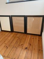 3 lijsten met glas, Ophalen, Hout