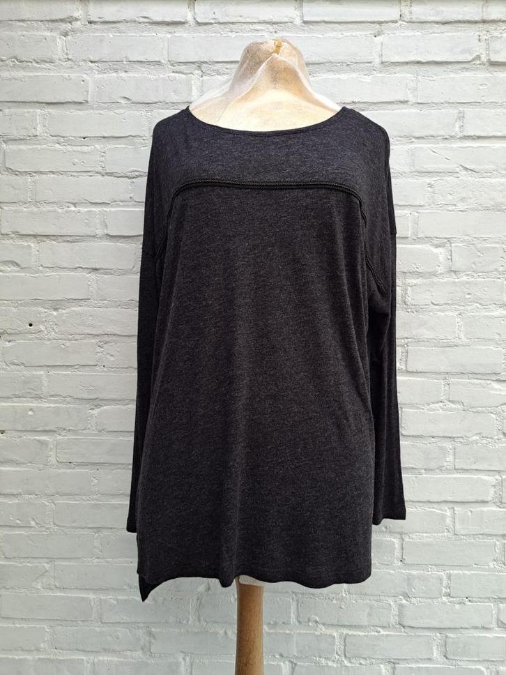 longsleeve met glinsterend boordje, Vêtements | Femmes, T-shirts, Porté, Taille 46/48 (XL) ou plus grande, Gris, Manches longues