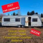 Caravan Tabbert papieren 7 slaapplaatsen stacaravan camping, Caravans en Kamperen, Caravans, Rondzit, Tabbert, Bedrijf, Meer dan 6