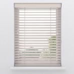 Houten jaloezie 50mm Royal Breedte: 131 cm Hoogte: 202.5 cm, 100 tot 150 cm, 200 cm of meer, Beige, Nieuw