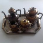 zilveren koffie en thee servies suikerpot en melkkan +dienbl, Antiquités & Art, Antiquités | Argent & Or, Enlèvement ou Envoi
