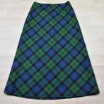 Langere rok met ruitjes blauw groen maat S, Kleding | Dames, Rokken, Ophalen of Verzenden, Zo goed als nieuw, Maat 36 (S), Blauw