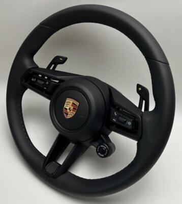Porsche stuur compleet leer zwart  beschikbaar voor biedingen