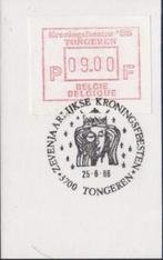 Kroningsfeesten te Tongeren, Postzegels en Munten, Met stempel, Verzenden, Gestempeld, 1e dag stempel