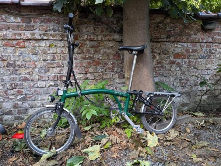 Brompton H6R vert anglais, Vélos & Vélomoteurs, Vélos | Vélos pliables, Comme neuf, Brompton, 16 à 18 pouces, Totalement pliable