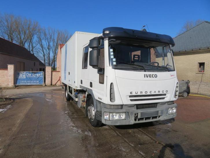 Iveco eurocargo ML90E18 - dubbel cabine - bak + klep - 2007, Auto's, Vrachtwagens, Bedrijf, Te koop, ABS, Airbags, Bluetooth, Boordcomputer