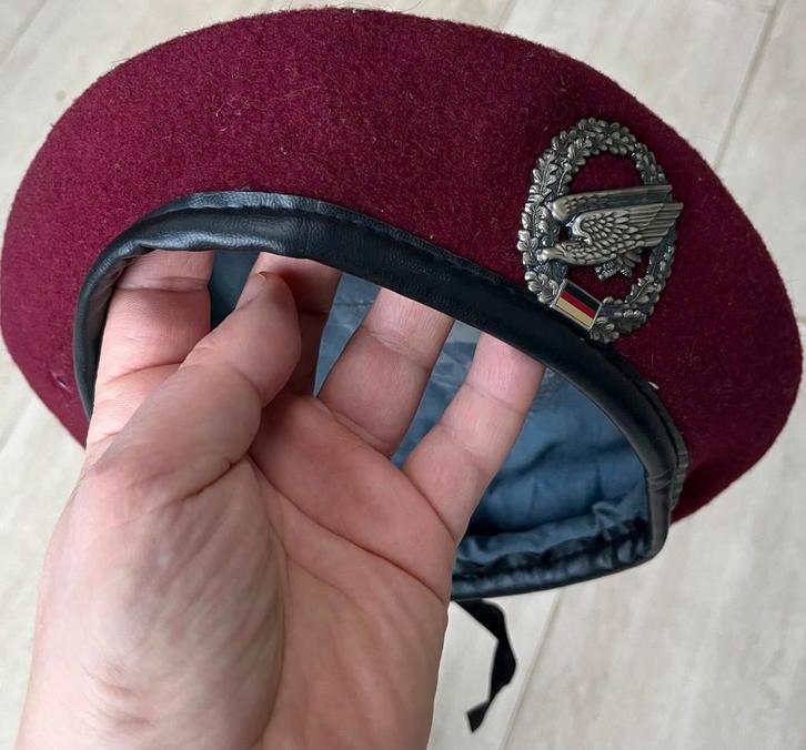 Bundeswehr Fallschirmjäger Barett, Kleding | Heren, Hoeden en Petten, Gedragen, 57 cm (M, 7⅛ inch) of minder, Ophalen