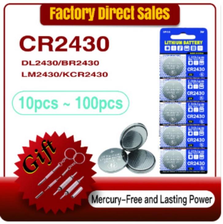 CR2430 Lithium Li-ion Knoopcel Batterij 3 V Volt 270-280 mAh, Audio, Tv en Foto, Accu's en Batterijen, Nieuw, Ophalen of Verzenden
