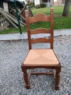 6 EIKEN STEVIGE STOELEN, Rustiek, Comme neuf, Brun, Enlèvement