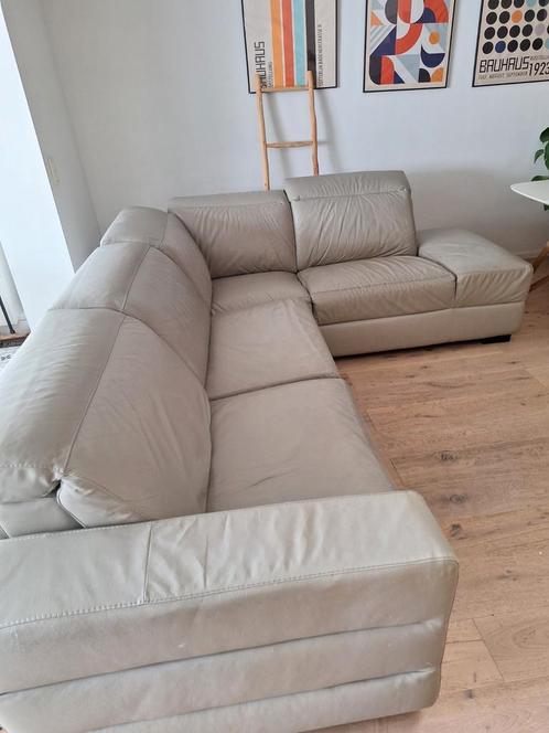Canapé angle droit, Huis en Inrichting, Zetels | Zetels en Chaises Longues, Gebruikt, Leer, Ophalen