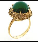 18 karaat gouden vintage ring, Handtassen en Accessoires, Antieke sieraden, Ophalen, Goud, Ring