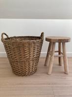Grote rieten mand diameter 50 cm, Ophalen, Mand, Rond, Zo goed als nieuw
