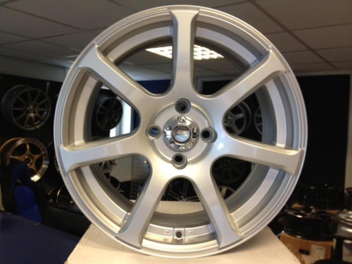 IN STOCK: NIEUWE set 16 inch 4x100 aluminium sportvelgen, Auto-onderdelen, Banden en Velgen, Velg(en), Winterbanden, 16 inch, Nieuw