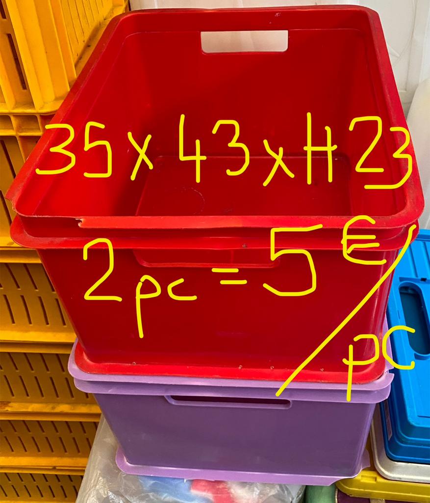 Casier-Cageot-Caisse Banane-Bacs en pvc rigide emboîtable., Enlèvement ou Envoi, Comme neuf