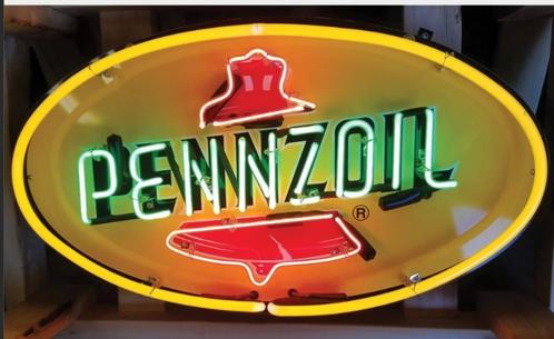 Pennzoil neon en andere USA garage showroom decoratie neons, Collections, Marques & Objets publicitaires, Neuf, Table lumineuse ou lampe (néon)