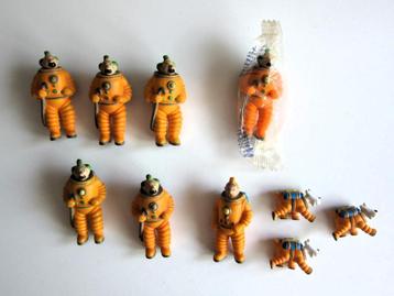 10 figurines Tintin lune (Lu 1994)