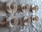 Set van 6 gouden kopjes en schoteltjes, Antiek en Kunst, Ophalen of Verzenden
