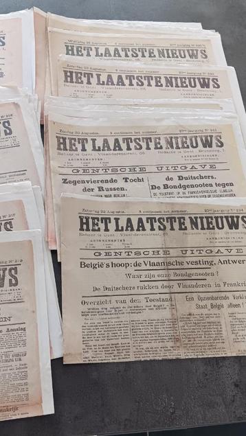 Oorlogskranten WOI, Enlèvement ou Envoi, Journal