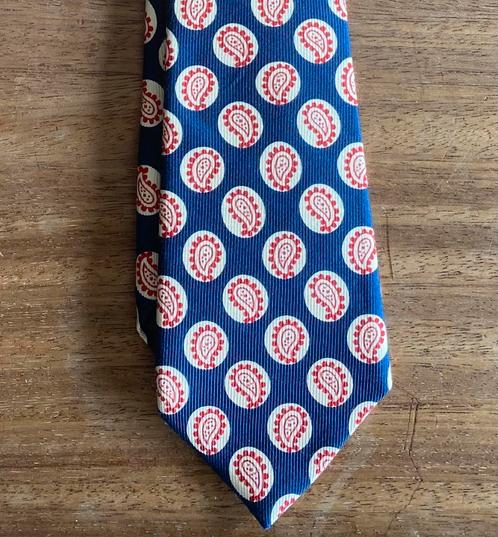 Vintage stropdas Breuer Paris 100% zijde, Kleding | Heren, Stropdassen, Zo goed als nieuw, Met patroon, Blauw, Ophalen of Verzenden