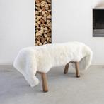 Nieuwe schapenvacht wit 60x160cm plaid tafelloper flamant, Maison & Meubles, Accessoires pour la Maison | Plaids & Couvertures