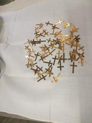 Pendentif croix en vermeil (argent a800 plaqué) beschikbaar voor biedingen