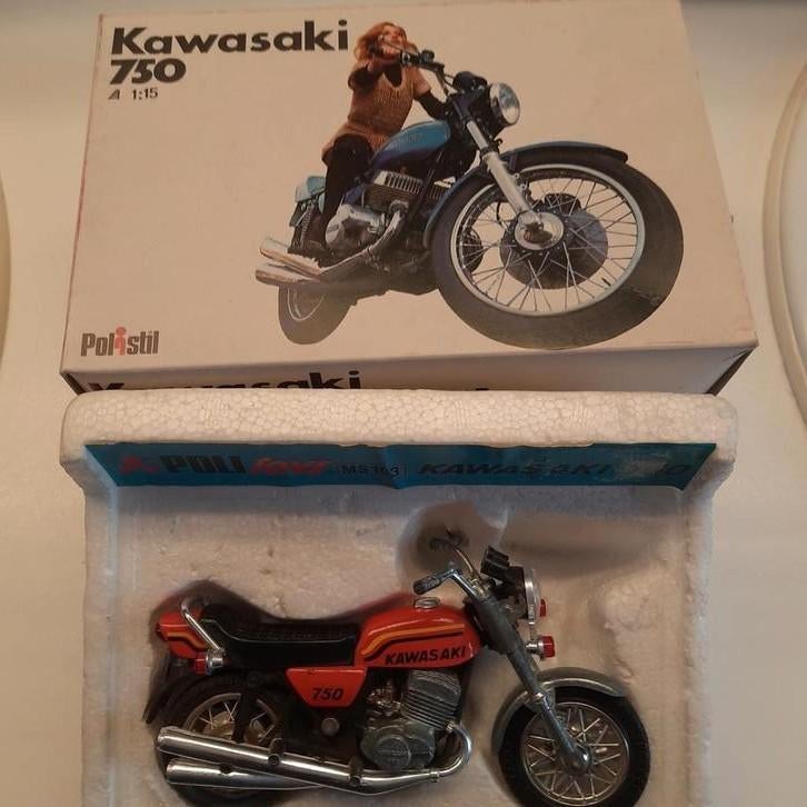 MOTOR POLISTIL KAWASAKI 750*1:15*NEW*VINTAGE*, Hobby en Vrije tijd, Modelauto's | 1:5 tot 1:12, Nieuw, Motor, 1:9 t/m 1:12, Ophalen