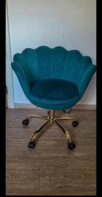 Bureaustoel velvet, Ophalen, Zo goed als nieuw, Groen, Bureaustoel