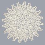 handgemaakt rond beige tafelkleed SNELLE GRATIS LEVERING