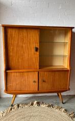 Retro vintage mid-century dressoir,high-board,vitrine, Retro,vintage,mid-century, 100 tot 150 cm, 100 tot 150 cm, Ophalen of Verzenden