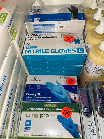 Zeer resistente blauwe NITRIL handschoenen (doos 100 stuks) 