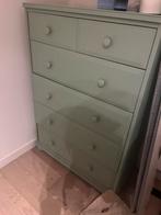 Groene ladekast, Huis en Inrichting, Ophalen, Gebruikt, 5 laden of meer, 100 tot 150 cm