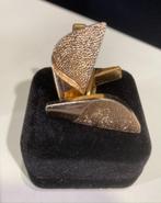 Vintage manchetknopen goldplated, Ophalen of Verzenden, Gebruikt, Goud, Verguld