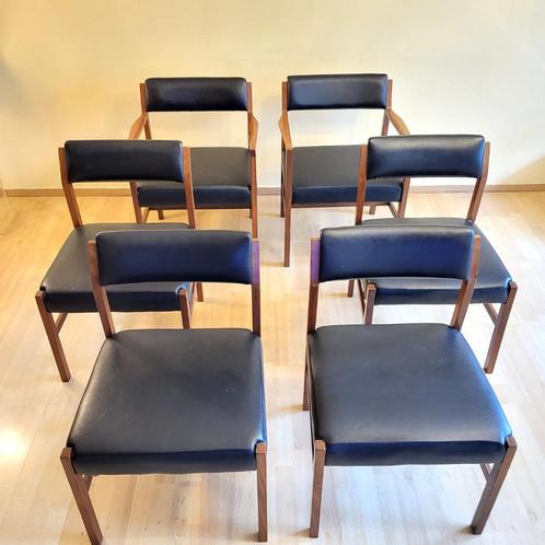 ✔️ Alfred Cox design voor R.Foster England 70's, Huis en Inrichting, Stoelen, Zo goed als nieuw, Vijf, Zes of meer stoelen, Zwart