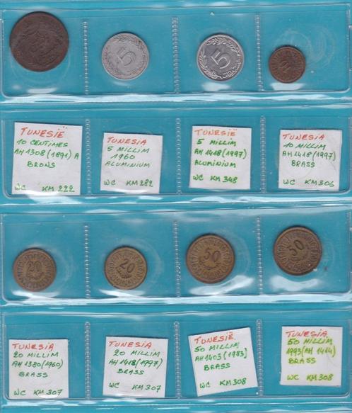 TUNESIË - LOT MUNTEN (16 stuks), Timbres & Monnaies, Monnaies | Afrique, Série, Autres pays, Enlèvement ou Envoi