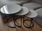 Marmeren salontafel (3-delige), Huis en Inrichting, Ophalen, Zo goed als nieuw, Rond