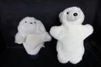 handpop witte ijsbeer en witte baby zeehond, Ophalen of Verzenden, Gebruikt, Beer