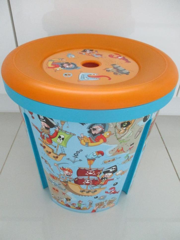 Opbergton voor speelgoed (piraten dessin), Kinderen en Baby's, Speelgoed | Overig, Ophalen