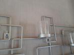 Metalen wandkaarsenhouder, Ophalen, Gebruikt, 25 tot 50 cm, Metaal