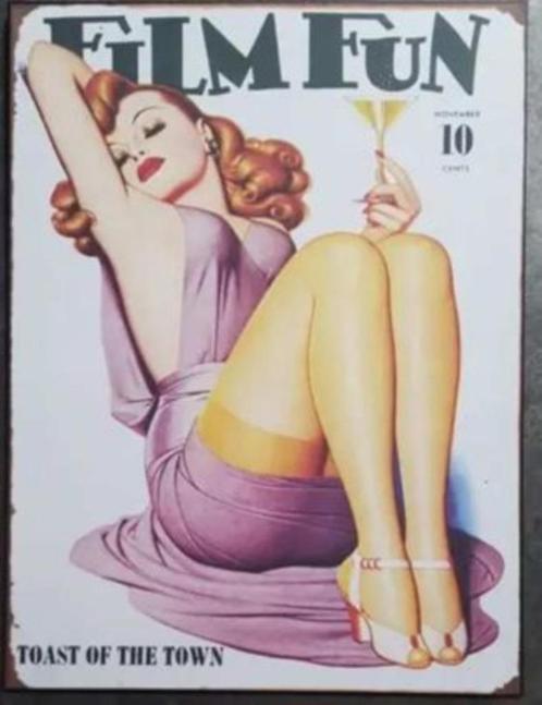 Sexy Pin up Film Fun Retro decoratie bord SALE PRIJS, Verzamelen, Merken en Reclamevoorwerpen, Nieuw, Reclamebord, Ophalen of Verzenden