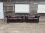 Chesterfield 3+2 ORIGINEEL + LEVERING, Huis en Inrichting, Ophalen of Verzenden, Zo goed als nieuw
